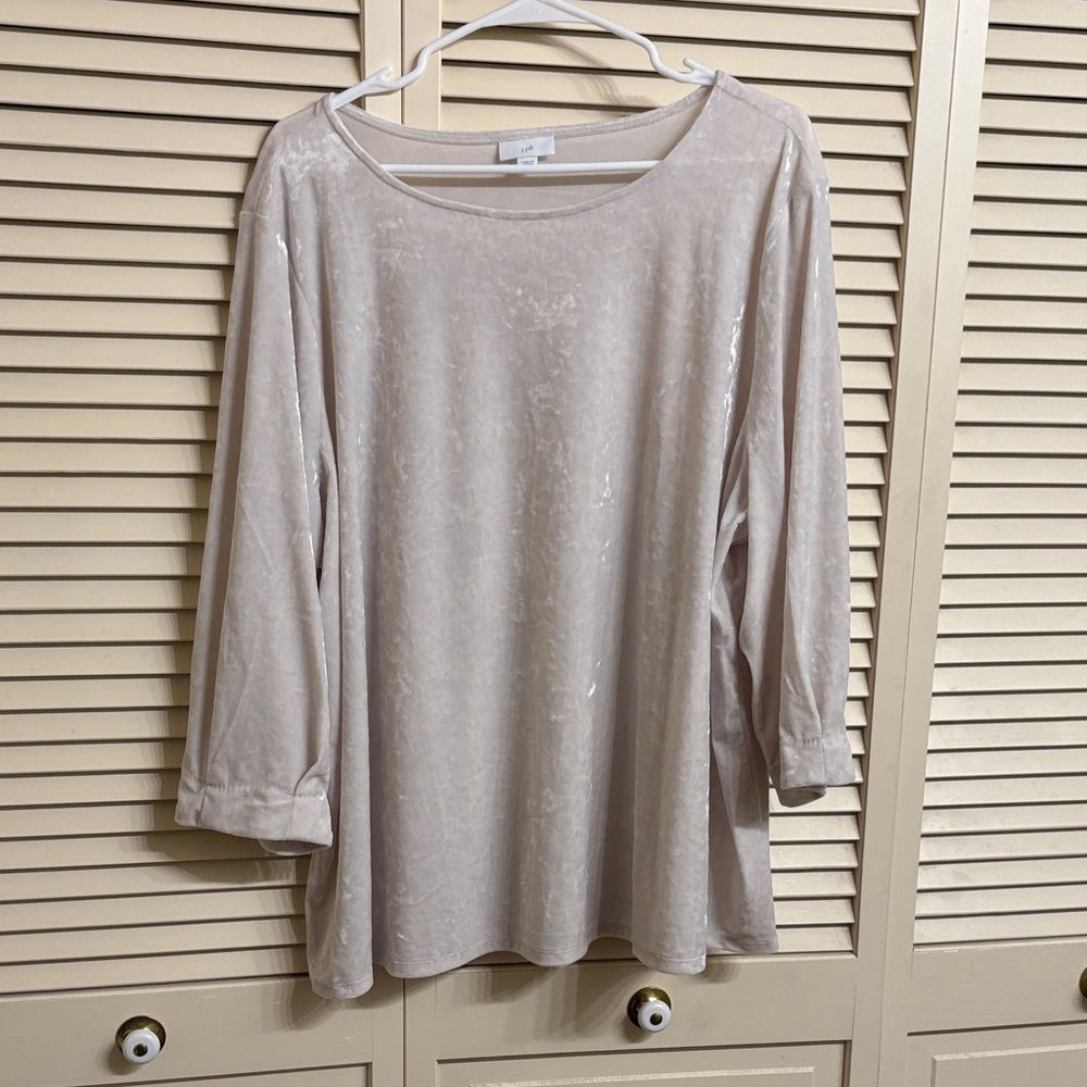 J.jill 3x Cream Velvet Women's Top